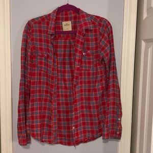 red plaid flannel hollister